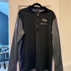Baltimore Ravens NFL Black Pullover with Purple Trim